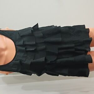 💜LOFT Black Layered Ruffle Blouse